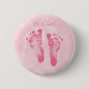 Recherche de faire part de naissance badges C'est une fille