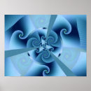 Recherche de fractale en spirale art Bleu