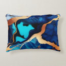 Recherche de bleu or coussins Motif abstrait