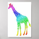 Recherche de girafe colorée posters Animal