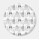 Recherche de chien blanc magnets Motif