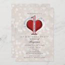 Recherche de red white anniversaire invitations Élégant