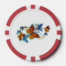 Recherche de papillon jetons poker Coloré