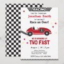 Recherche de race car anniversaire invitations Deux fêtes rapides