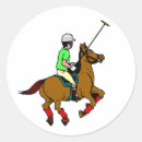 Recherche de joueur de polo autocollants Chevaux