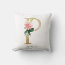 Recherche de lettre p coussins Aquarelle