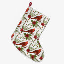 Recherche de cardinal rouge chaussette de noël Blanc