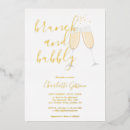 Recherche de champagne toast invitations Feuille d'or