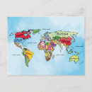 Recherche de monde meilleur cartes postales Aquarelle