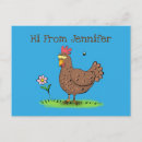 Recherche de poulet drôle cartes postales Volaille