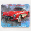 Recherche de corvette tapis souris Rouge