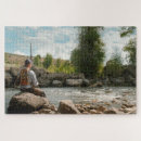 Recherche de pêche de mouche puzzles Rivière