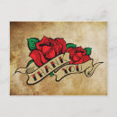 Recherche de tatouage vintage vœux cartes Rose