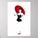 Recherche de parapluie rouge posters Fille