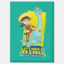 Recherche de selle magnets Cowgirl heureuse sur dinosaure