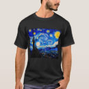 Recherche de nuit étoilée vincent van gogh tshirts Post impressionnisme