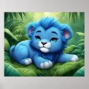Recherche de lion bleu posters Pour enfants
