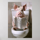 Recherche de drôle salle de bain art Impression d'animal drôle