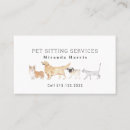 Recherche de dog sitter business card cartes visite Simple
