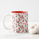 Recherche de motif de cerise tasses Aquarelle