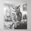 Zoek naar zwarte witte uil posters Natuur