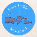 Recherche de baleine dessous de verres Océan
