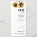 Recherche de tournesols mariage menus Floral