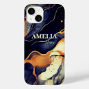 Zoek naar marineblauw iphone hoesjes Gouden folie