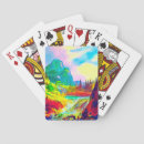 Recherche de peinture paysage jeux de cartes Vintage