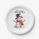 Recherche de bonhommes de neige assiettes Hiver
