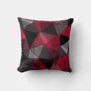 Recherche de gris noir rouge coussins Motif géométrique