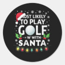 Recherche de golf noël autocollants Santa claus
