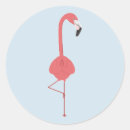 Recherche de flamant drôle autocollants Rose
