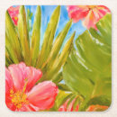 Recherche de fleurs tropicales dessous de verres Hawaii