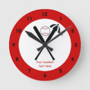 Zoek naar baseball decor klokken Rood
