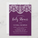 Recherche de de dentelle baby shower invitations Élégante