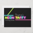 Recherche de néon invitations Lueur