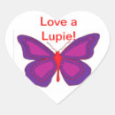 Recherche de amour papillon autocollants Violet