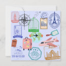 Recherche de collage de voyage vœux cartes Moderne