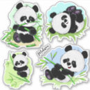 Recherche de panda drôle autocollants Illustration