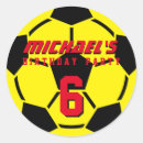 Recherche de boule jaune autocollants Football