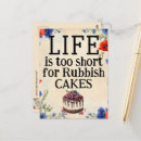 Recherche de la vie est courte cartes postales Gâteau