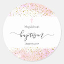 Recherche de baptême rose autocollants Fille