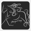 Zoek naar zwarte witte paarden stickers Silhouet