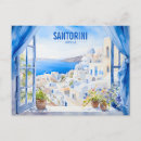 Recherche de santorini grèce cartes postales Illustration