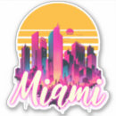 Recherche de coucher du soleil de miami autocollants Tropical