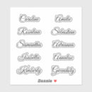 Recherche de belle famille autocollants Noms de famille