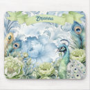 Recherche de plumes paon tapis souris Turquoise
