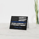 Recherche de école police vœux cartes Mince ligne bleue