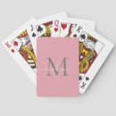 Recherche de rose et gris jeux de cartes Monogramme